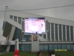 Public Viewing bei düsterem Wetter